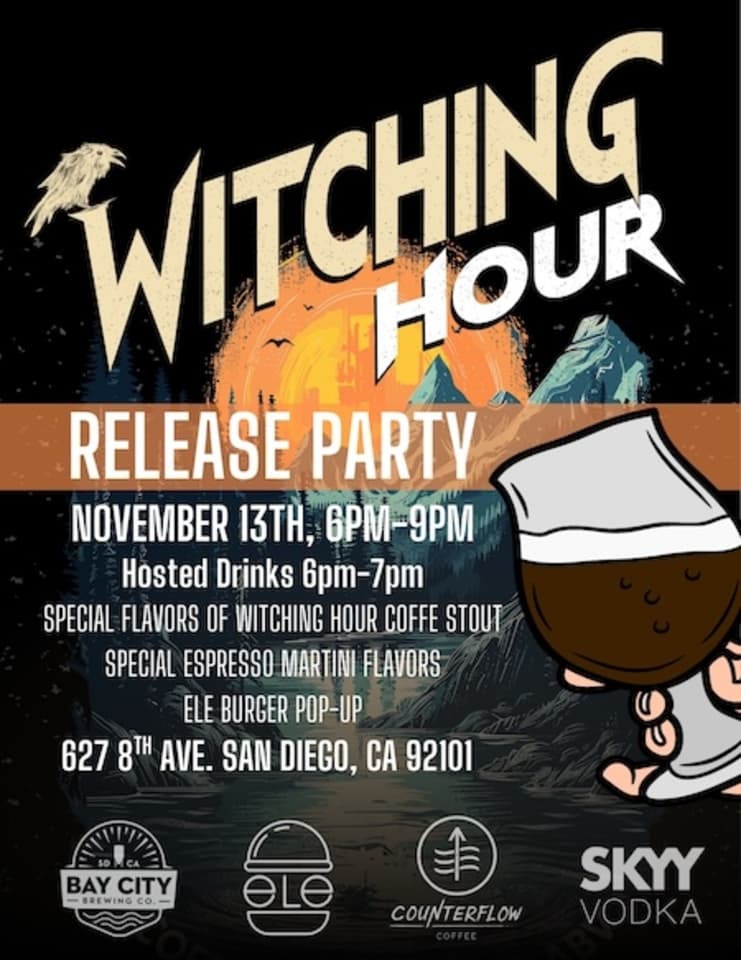 Counterflow Coffee and Bay City Brewing Launch Witching Hour Coffee Stout Inspired by Southern California Punk Culture