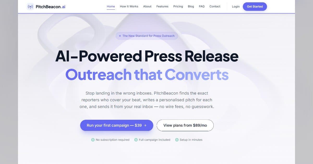 AI-Powered PitchBeacon.AI Revolutionizes Media Outreach for Startups and Agencies