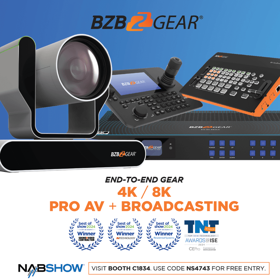 BZBGEAR to Showcase Complete 4K/8K Pro AV Solutions at NAB Show 2024