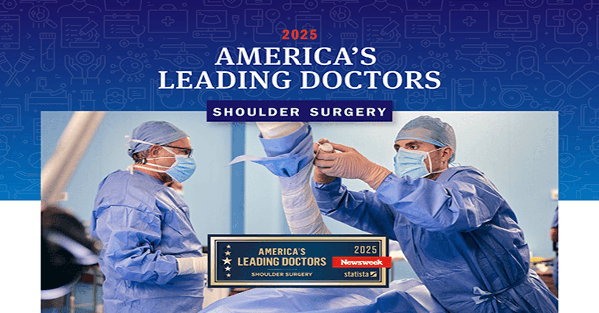 Dr. Benjamin DuBois Ranked Among America's Top Shoulder Surgeons by Newsweek