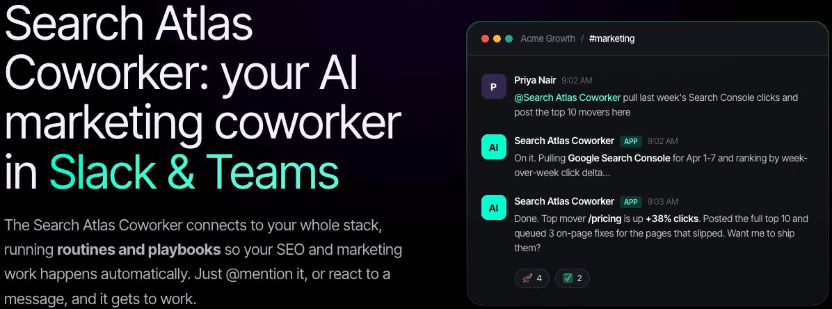 Search Atlas Launches Slack Integration for Coworker and Fixes Job Control Bug
